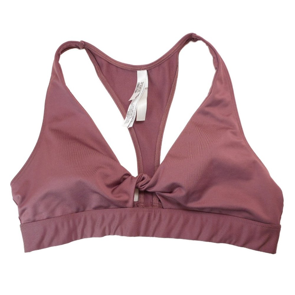 Victoria Secret PINK Size L Ultimate Lightly Lined Twisted Mauve Sports Bra